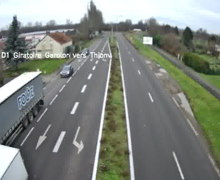 <h2>Webcam de surveillance sur D1 (France) à Ennery, cadrée vers Thionville, proposant une information routière utile aux déplacements quotidiens.</h2>