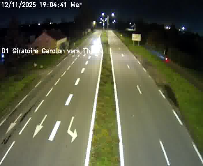 Webcam de surveillance sur D1 (France) à Ennery, cadrée vers Thionville, proposant une information routière utile aux déplacements quotidiens.