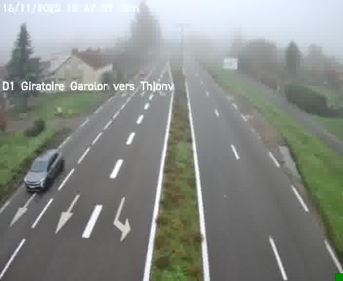 <h2>Webcam de surveillance sur D1 (France) à Ennery, cadrée vers Thionville, proposant une information routière utile aux déplacements quotidiens.</h2>