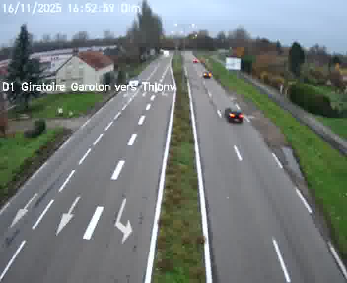 <h2>Webcam de surveillance sur D1 (France) à Ennery, cadrée vers Thionville, proposant une information routière utile aux déplacements quotidiens.</h2>