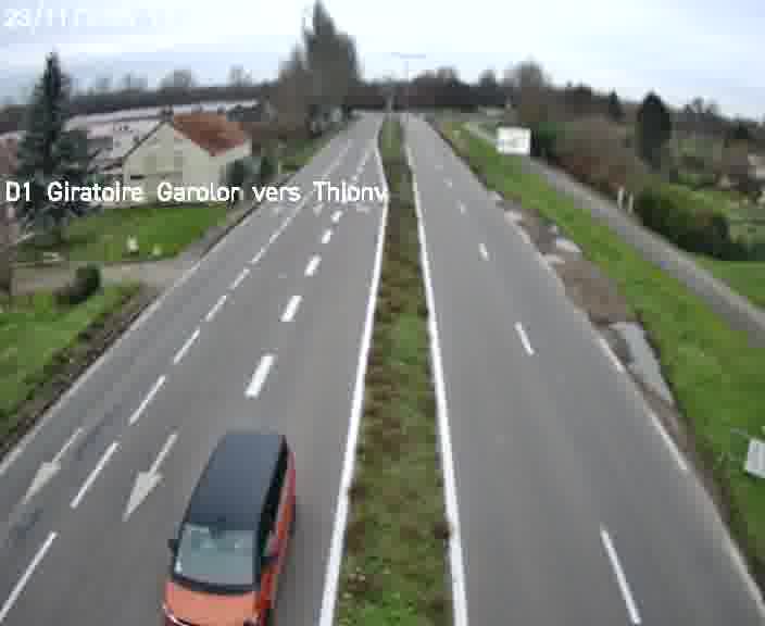 <h2>Webcam de surveillance sur D1 (France) à Ennery, cadrée vers Thionville, proposant une information routière utile aux déplacements quotidiens.</h2>