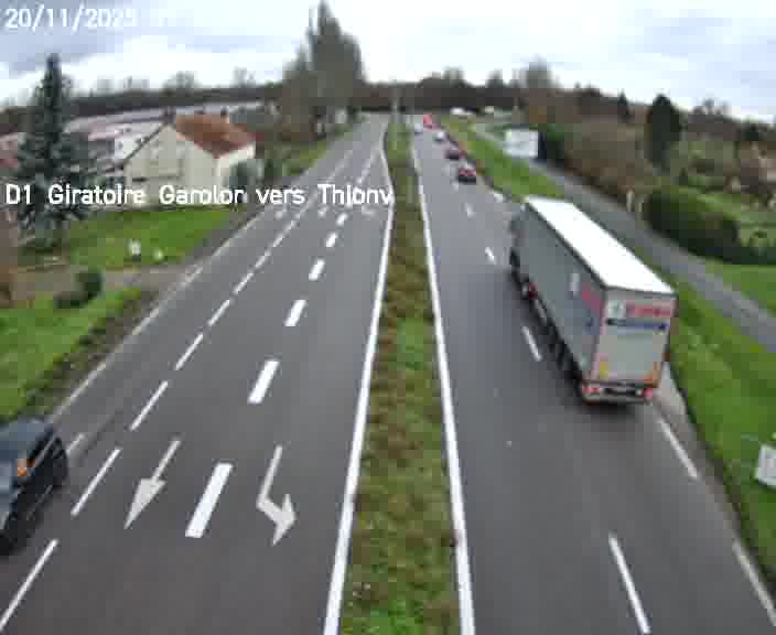 <h2>Webcam de surveillance sur D1 (France) à Ennery, cadrée vers Thionville, proposant une information routière utile aux déplacements quotidiens.</h2>