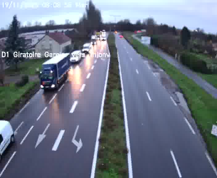 <h2>Webcam de surveillance sur D1 (France) à Ennery, cadrée vers Thionville, proposant une information routière utile aux déplacements quotidiens.</h2>