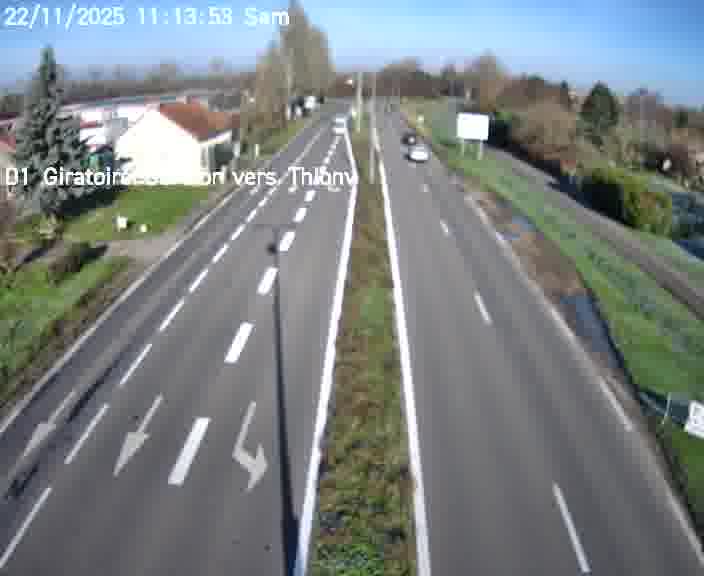 <h2>Webcam de surveillance sur D1 (France) à Ennery, cadrée vers Thionville, proposant une information routière utile aux déplacements quotidiens.</h2>