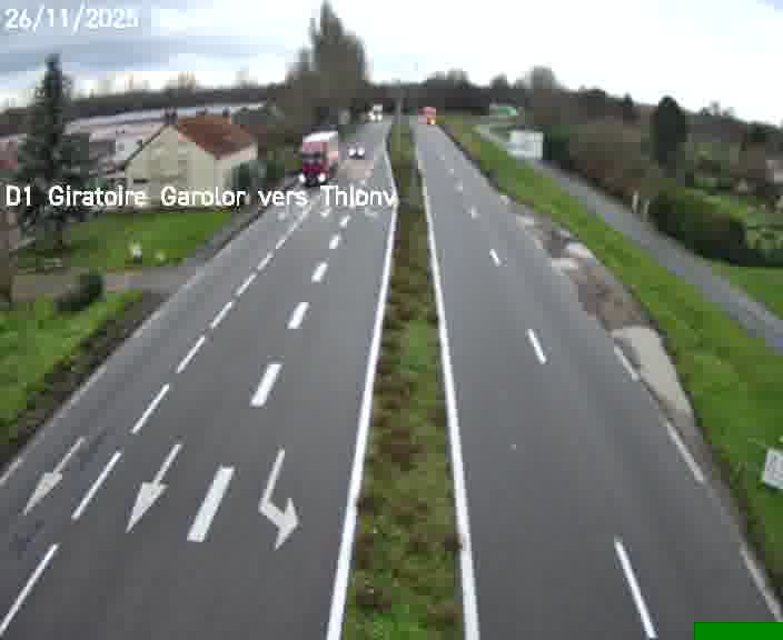 <h2>Webcam de surveillance sur D1 (France) à Ennery, cadrée vers Thionville, proposant une information routière utile aux déplacements quotidiens.</h2>
