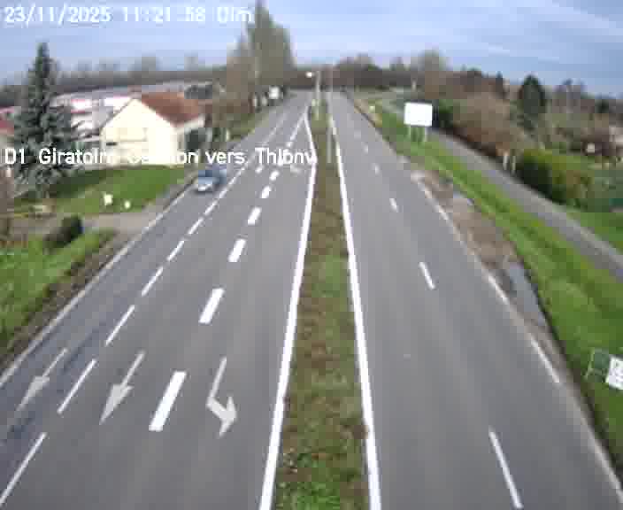 <h2>Webcam de surveillance sur D1 (France) à Ennery, cadrée vers Thionville, proposant une information routière utile aux déplacements quotidiens.</h2>