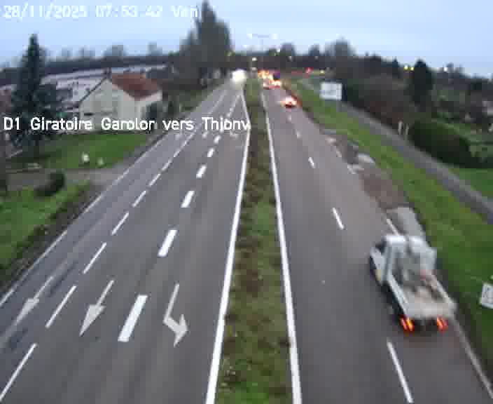 <h2>Webcam de surveillance sur D1 (France) à Ennery, cadrée vers Thionville, proposant une information routière utile aux déplacements quotidiens.</h2>