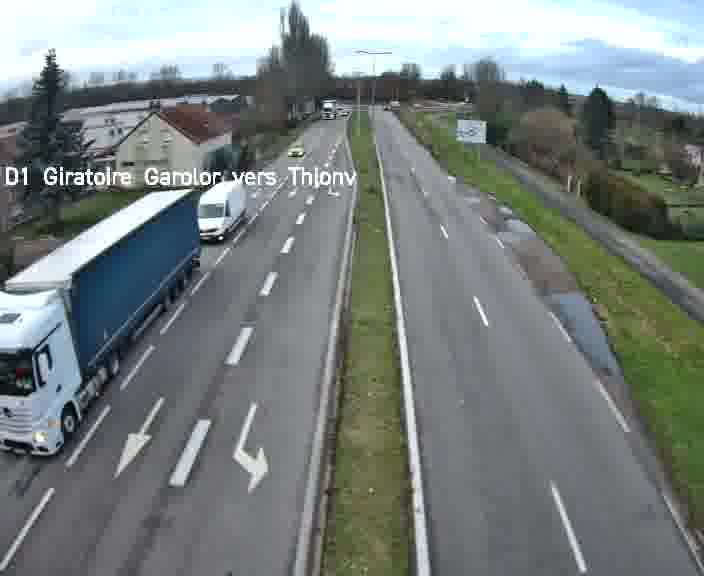 <h2>Webcam de surveillance sur D1 (France) à Ennery, cadrée vers Thionville, proposant une information routière utile aux déplacements quotidiens.</h2>