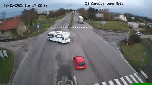Webcam installée le long de D1 (France) à Ennery, pointée vers Metz, utile pour suivre précisément les conditions de trafic.