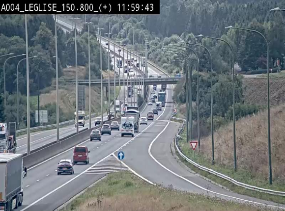 <h2>Caméra autoroute Belgique - Côte de Léglise, E411(A4) direction Luxembourg</h2>