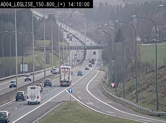 <h2>Caméra autoroute Belgique - Côte de Léglise, E411(A4) direction Luxembourg</h2>