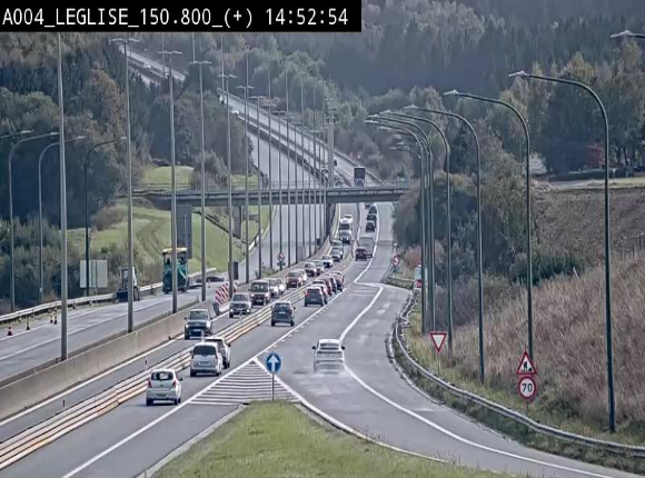 <h2>Caméra autoroute Belgique - Côte de Léglise, E411(A4) direction Luxembourg</h2>