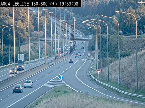 <h2>Caméra autoroute Belgique - Côte de Léglise, E411(A4) direction Luxembourg</h2>