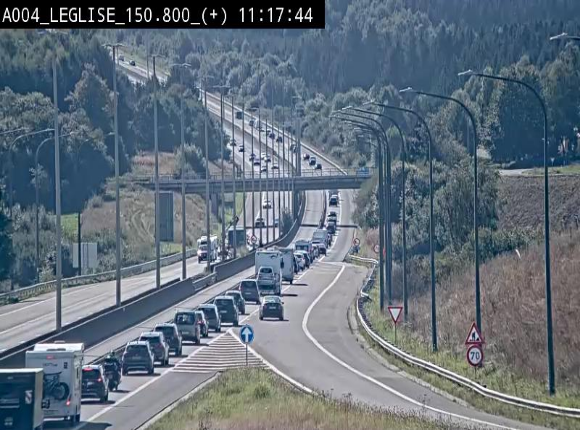 <h2>Caméra autoroute Belgique - Côte de Léglise, E411(A4) direction Luxembourg</h2>