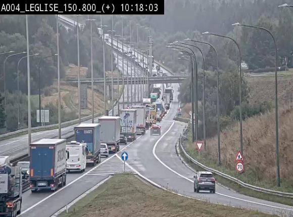 <h2>Caméra autoroute Belgique - Côte de Léglise, E411(A4) direction Luxembourg</h2>