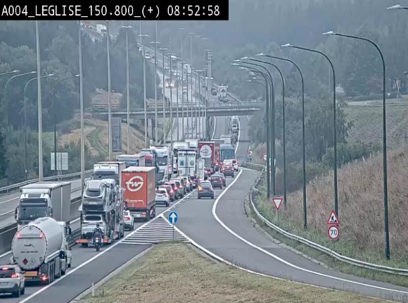 <h2>Caméra autoroute Belgique - Côte de Léglise, E411(A4) direction Luxembourg</h2>
