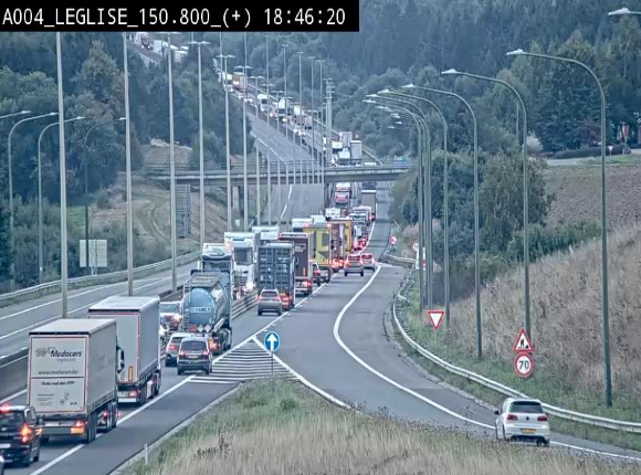 <h2>Caméra autoroute Belgique - Côte de Léglise, E411(A4) direction Luxembourg</h2>