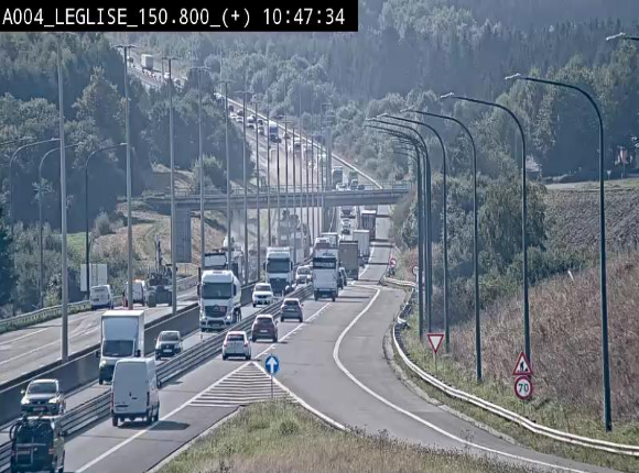 <h2>Caméra autoroute Belgique - Côte de Léglise, E411(A4) direction Luxembourg</h2>