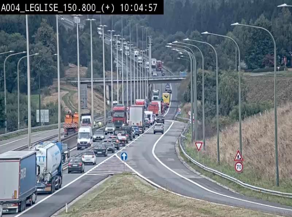 <h2>Caméra autoroute Belgique - Côte de Léglise, E411(A4) direction Luxembourg</h2>