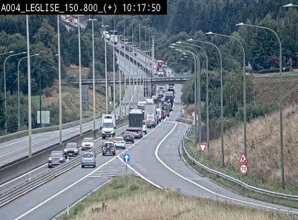 <h2>Caméra autoroute Belgique - Côte de Léglise, E411(A4) direction Luxembourg</h2>