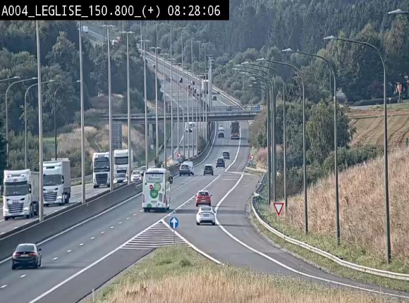<h2>Caméra autoroute Belgique - Côte de Léglise, E411(A4) direction Luxembourg</h2>