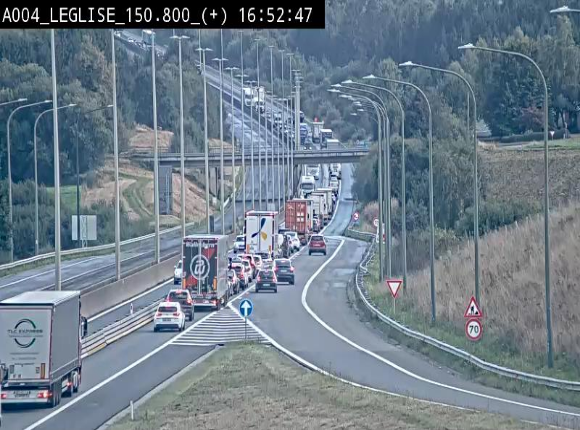 <h2>Caméra autoroute Belgique - Côte de Léglise, E411(A4) direction Luxembourg</h2>