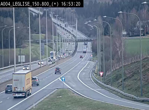 <h2>Caméra autoroute Belgique - Côte de Léglise, E411(A4) direction Luxembourg</h2>