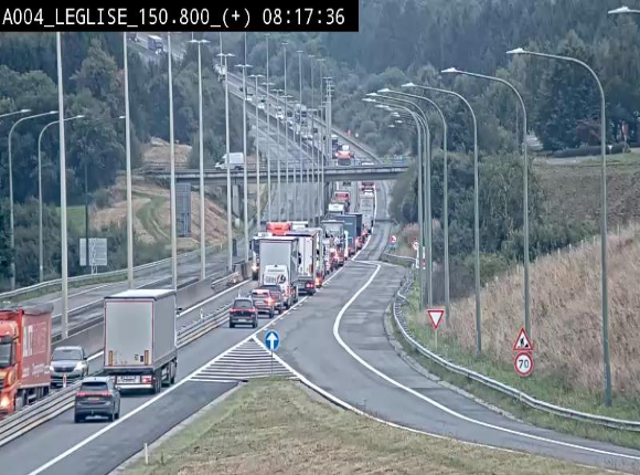 <h2>Caméra autoroute Belgique - Côte de Léglise, E411(A4) direction Luxembourg</h2>