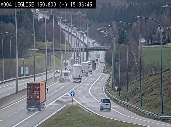 <h2>Caméra autoroute Belgique - Côte de Léglise, E411(A4) direction Luxembourg</h2>