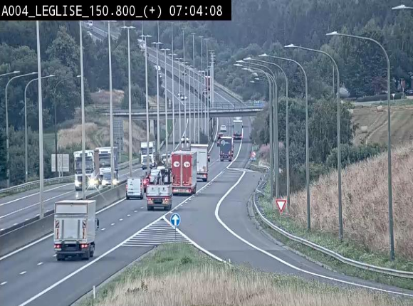 <h2>Caméra autoroute Belgique - Côte de Léglise, E411(A4) direction Luxembourg</h2>