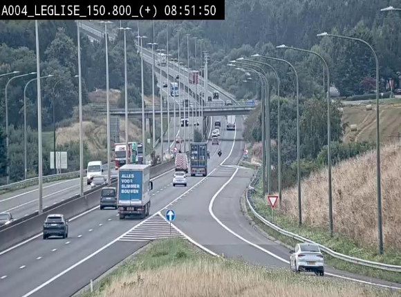 <h2>Caméra autoroute Belgique - Côte de Léglise, E411(A4) direction Luxembourg</h2>