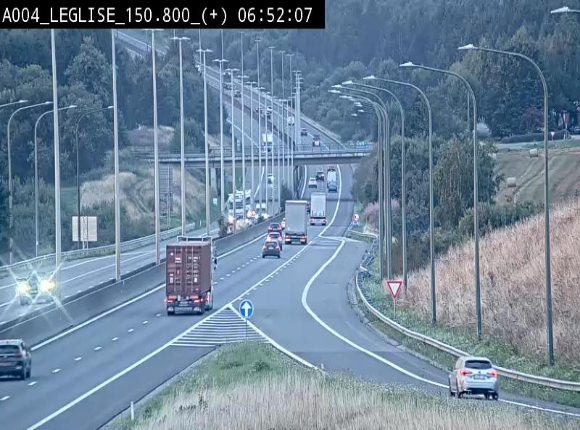 <h2>Caméra autoroute Belgique - Côte de Léglise, E411(A4) direction Luxembourg</h2>