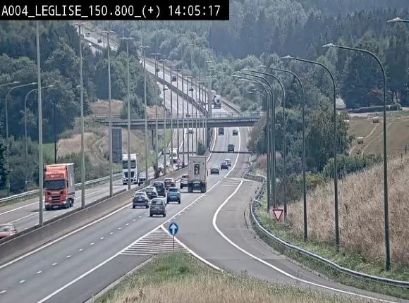 <h2>Caméra autoroute Belgique - Côte de Léglise, E411(A4) direction Luxembourg</h2>