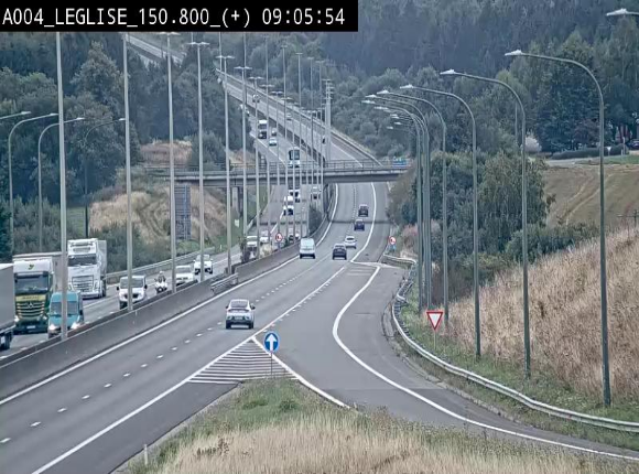 <h2>Caméra autoroute Belgique - Côte de Léglise, E411(A4) direction Luxembourg</h2>