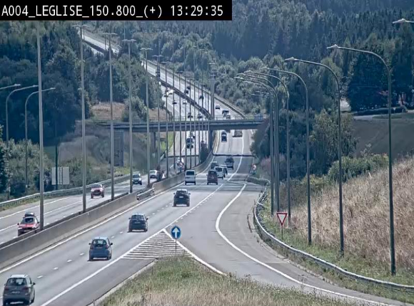 <h2>Caméra autoroute Belgique - Côte de Léglise, E411(A4) direction Luxembourg</h2>