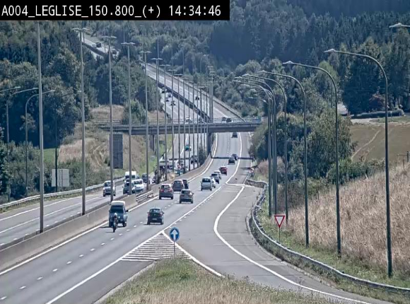 <h2>Caméra autoroute Belgique - Côte de Léglise, E411(A4) direction Luxembourg</h2>