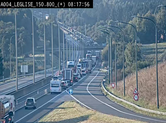 <h2>Caméra autoroute Belgique - Côte de Léglise, E411(A4) direction Luxembourg</h2>