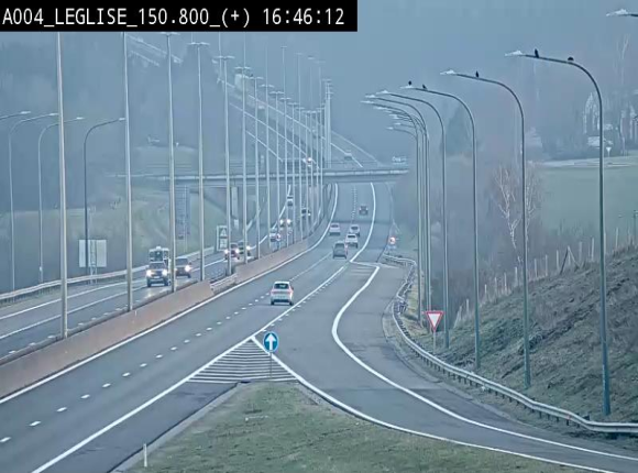 <h2>Caméra autoroute Belgique - Côte de Léglise, E411(A4) direction Luxembourg</h2>