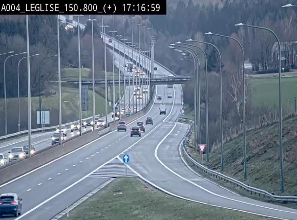 <h2>Caméra autoroute Belgique - Côte de Léglise, E411(A4) direction Luxembourg</h2>