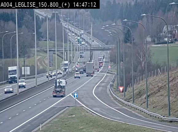 <h2>Caméra autoroute Belgique - Côte de Léglise, E411(A4) direction Luxembourg</h2>