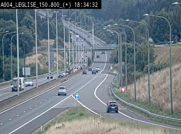 <h2>Caméra autoroute Belgique - Côte de Léglise, E411(A4) direction Luxembourg</h2>