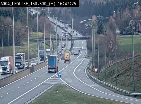 <h2>Caméra autoroute Belgique - Côte de Léglise, E411(A4) direction Luxembourg</h2>