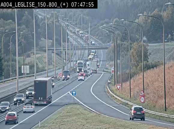 <h2>Caméra autoroute Belgique - Côte de Léglise, E411(A4) direction Luxembourg</h2>