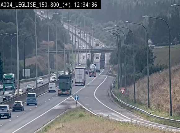 <h2>Caméra autoroute Belgique - Côte de Léglise, E411(A4) direction Luxembourg</h2>