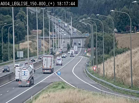 <h2>Caméra autoroute Belgique - Côte de Léglise, E411(A4) direction Luxembourg</h2>