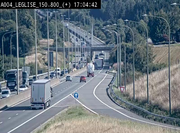 <h2>Caméra autoroute Belgique - Côte de Léglise, E411(A4) direction Luxembourg</h2>