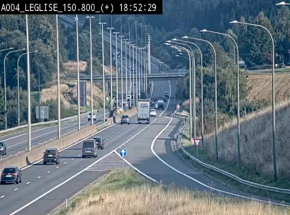 <h2>Caméra autoroute Belgique - Côte de Léglise, E411(A4) direction Luxembourg</h2>