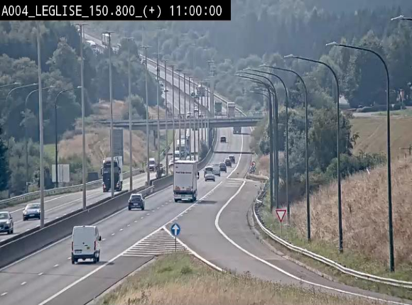 <h2>Caméra autoroute Belgique - Côte de Léglise, E411(A4) direction Luxembourg</h2>