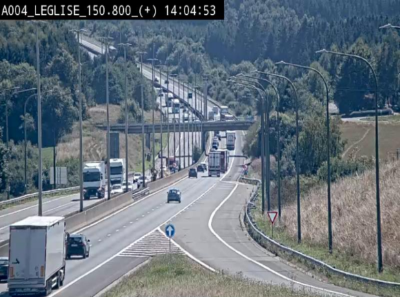 <h2>Caméra autoroute Belgique - Côte de Léglise, E411(A4) direction Luxembourg</h2>