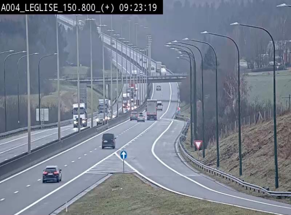 <h2>Caméra autoroute Belgique - Côte de Léglise, E411(A4) direction Luxembourg</h2>